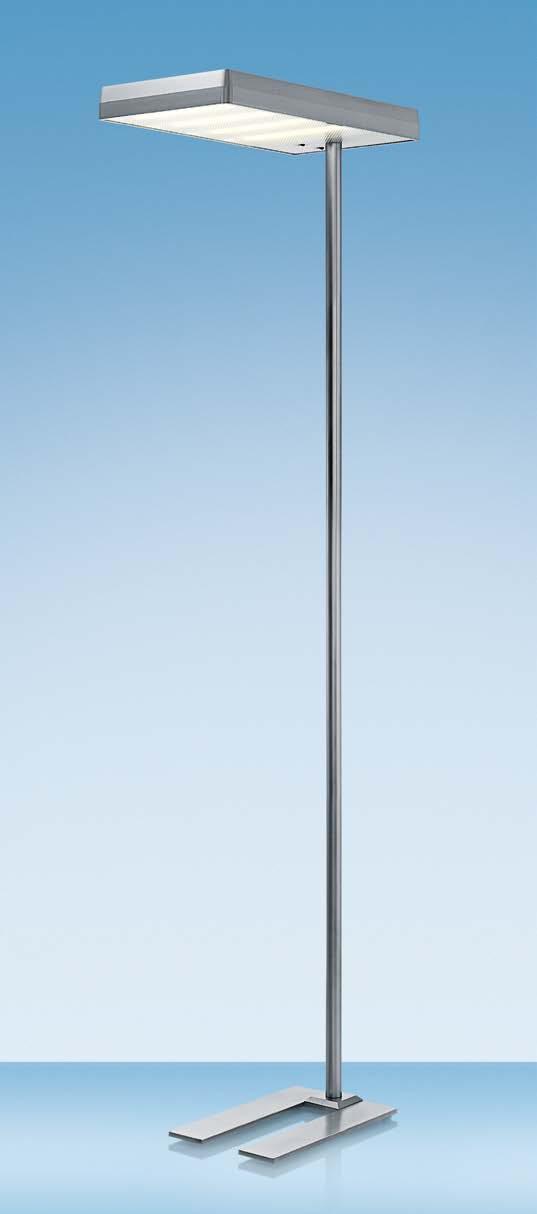 Kompakt-Übersicht LED Maxlight Professionelle LED Stehleuchte 67% Direktlicht / 33% Indirektlicht; unabhängig voneinander bedienbar Entblendung des Lichts durch Polycarbonat-Streuscheibe Sehr einfach