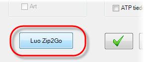 52 MASTERCAM X8/ Tiedostojen käsittely 5 Klikkaa Luo Zip2Go painiketta. Mastercam luo valitsemaasi kansioon pakatun ZIP-tiedoston, jonka tarkenne on.z2g.