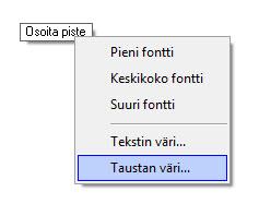 2 Klikkaa hiiren oikealla ilmoitusta ja valitse Pieni fontti.