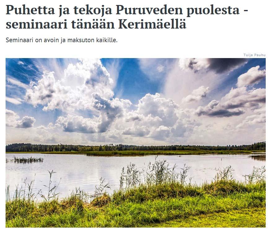 Avoin yhteistyö ja osallistaminen parantavat vesien tilaa ja kalakantojen hyödyntämistä Hyvän toimintaja elinympäristön luominen Ihmisten hyvinvoinnin, työllisyyden ja osallisuuden parantaminen