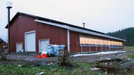 Ilmanvaihtoratkaisut ovat osoittautuneet erinomaisiksi. Laajennusosan seinässä on DeLaval VTP-nostopaneelit, jotka mahdollistavat tehokkaan ilmanvaihdon ja päästävät luonnonvalon navettaan.