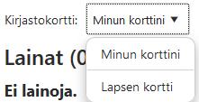 Kirjastokortit-välilehti Kirjastokortit ja kirjastokortin liittäminen Verkkokirjastoon pystyy liittämään muitakin, esim. perheen lasten kirjastokortteja. Silloin voi yhdellä kirjautumisessa esim.