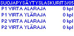 Asetuksella 0kpl toiminto ei ole käytössä.