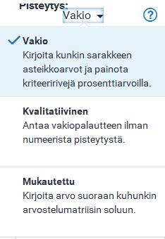 Avaa vasemman ylälaidan valikko klikkaamalla ja valitse Luo uusi arvostelumatriisi.