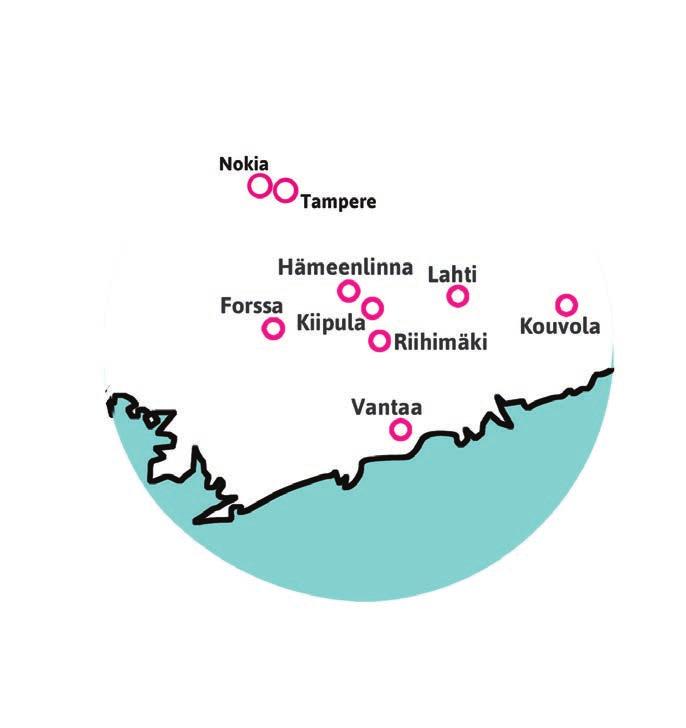 Hämeenlinna Skogster, Raatihuoneenkatu 8, 13100 Hämeenlinna Forssa Saksankatu 46 F, 31300 Forssa Kouvola Kauppakatu 5,