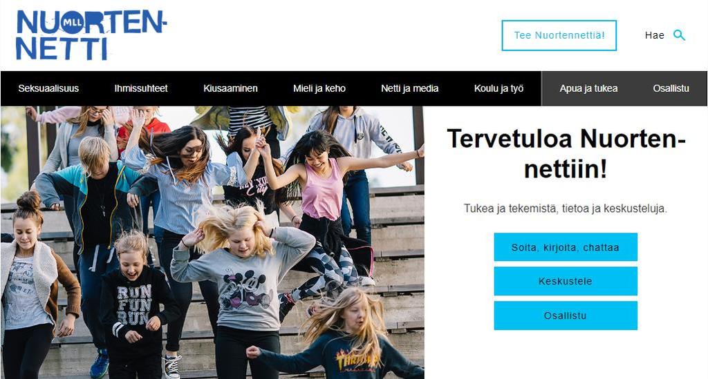 Nuorten osallisuus Hankkeen aikana MLL:n nuorille suunnattu verkkoalusta Nuortennetti uudistettiin.