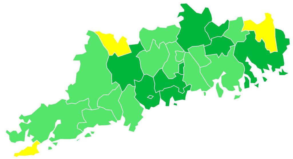 Väestö ja alle 18-vuotiaiden lukumäärä kasvavat pääsääntöisesti pääkaupunkiseudulla ja maakunnan itäosissa Väestö ja alle 18v kasvavat Väestö kasvaa, alle 18v vähenee Väestö ja alle 18v vähenee