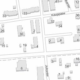 Mattilan suunnittelemana Pudasjärven seurakunnan kirkkoherran pappila vuodelta 1957 ja seurakuntakeskus, jonka on suunnitellut arkkitehti Mikko Huhtela 1964.