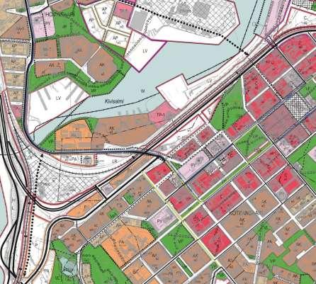 puistoalueesta on kansallista kaupunkipuistoa. Alueella on lisäksi lpymerkintä: yleinen tai yksityinen pysäköintilaitos.