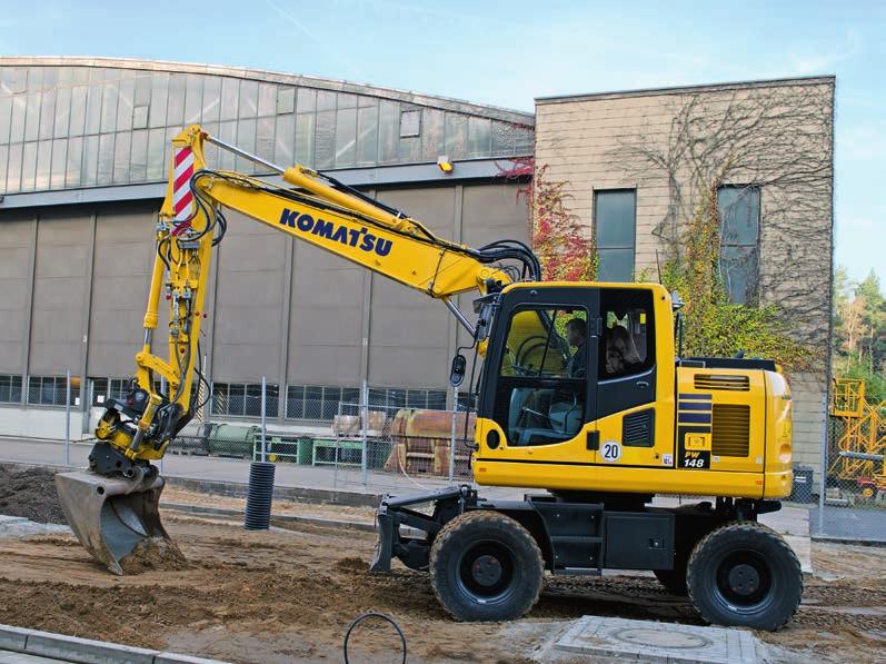 PW 148 Hydraulinen pyöräalustainen kaivukone PW148-10 MOOTTORITEHO 90,0 kw /