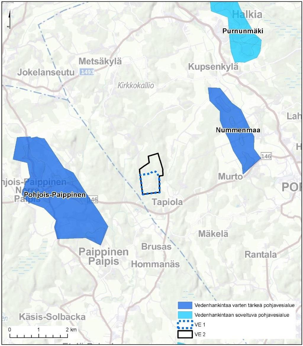 Ympäristövaikutusten arviointiohjelma 46 Hankealue sijoittuu kokonaan Sipoonjoen keskiosan valuma-alueelle (20.002).