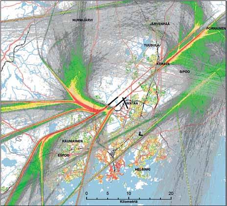 22R 15 22R 22R 22L Reittitiheyskuvissa 15 18 on esitetty vuoden 2018 huhti syyskuun välisen ajan kaikkien operaatioiden maantieteellinen sijoittuminen niille kiitoteille, jotka kussakin