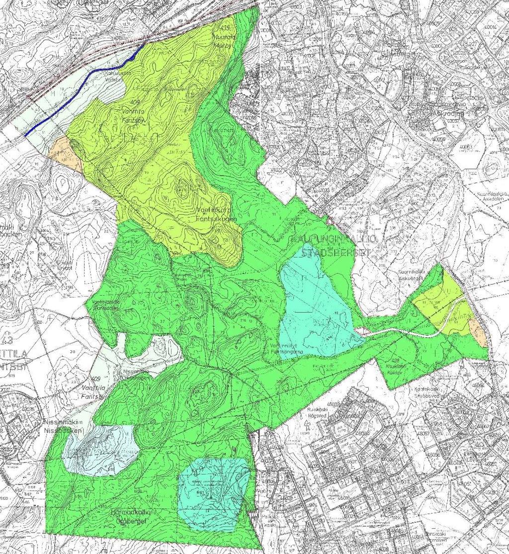 Kaavoitustilanne: Keskuspuisto II osayleiskaavassa ohjeellinen palstaviljelyalueeksi varattu alue (rp). Alue on kaavoittamaton.