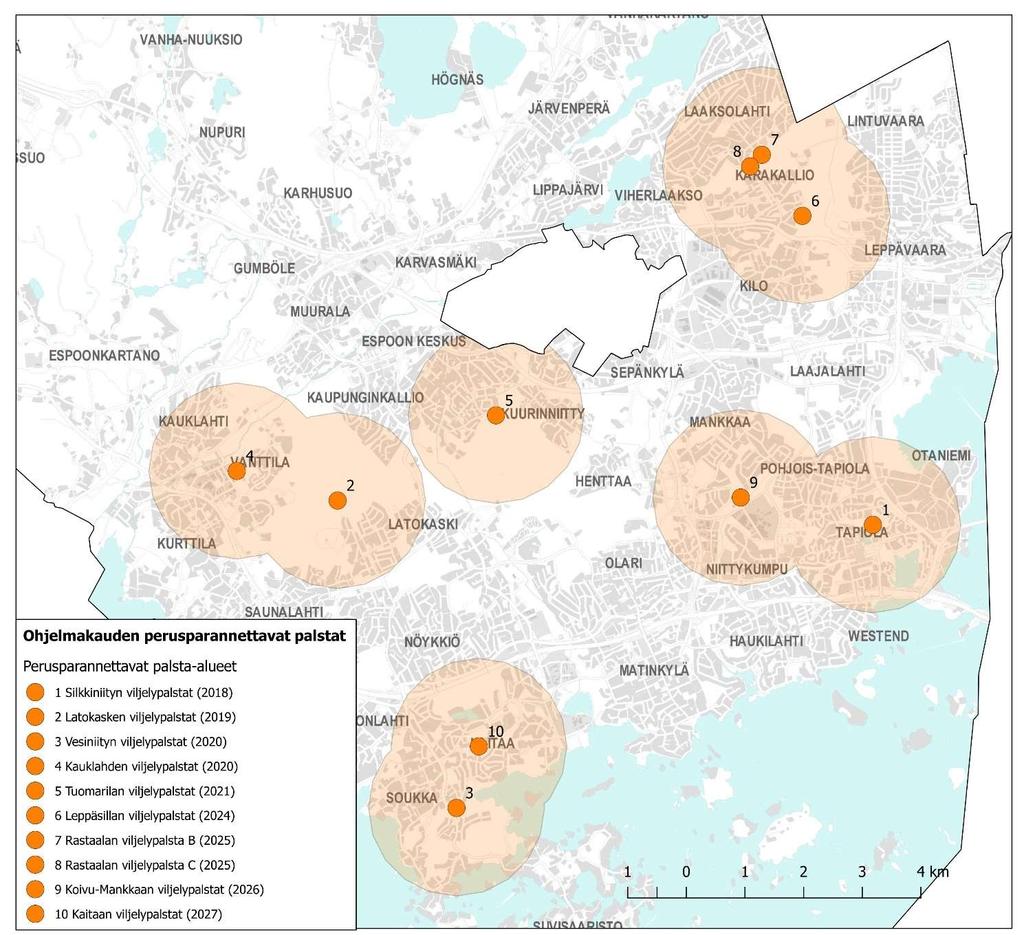 90 12.2 Olevien palstojen perusparannus: tavoitteet ja aikataulutus Ohjelmassa on esitetty viljelypalstojen perusparannustahdiksi yhtä palsta-aluetta per vuosi.