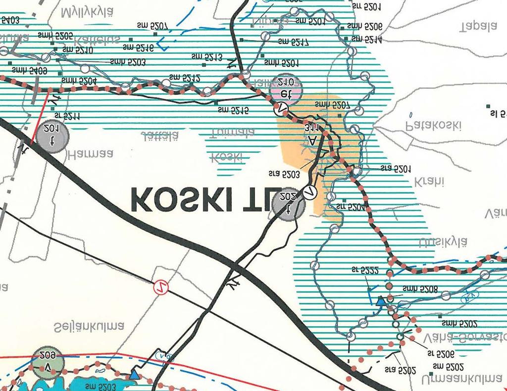 4 MAANOMISTUS JA KAAVOITUSTILANNE Maanomistus Alue on pääosin Kosken Tl kunnan omistuksessa. Alue on Maanmittauslaitoksen ylläpitämässä kiinteistörekisterissä.