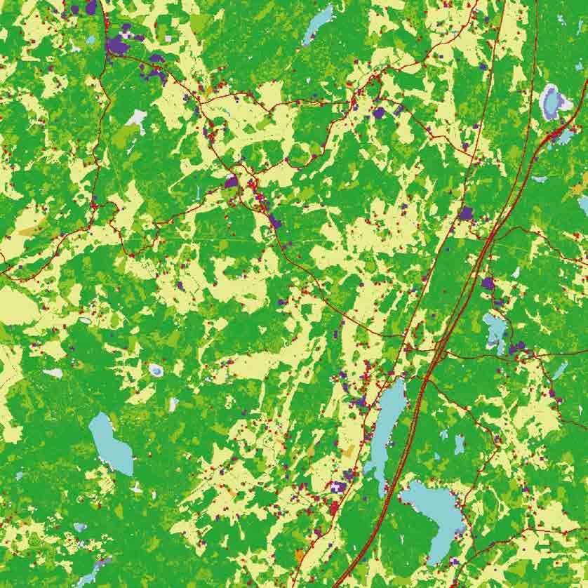 tö sis ttö e n v käy e njo aan o rvo m Po Metsätalous en e alu Rakennetut asuinalueet