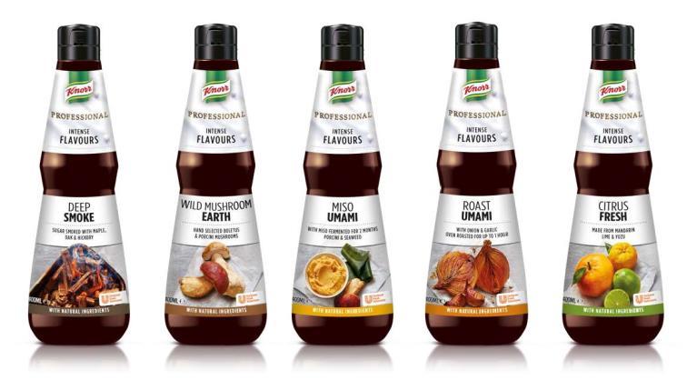 KNORR PROFESSIONAL NESTEMÄISET MAUNANTAJAT Knorr professional intense flavours antaa täyteläisiä, yhteensopivia ja syviä makuja. Valmistettu luonnollisista raaka-aineista. Vegaanista ja gluteenitonta.