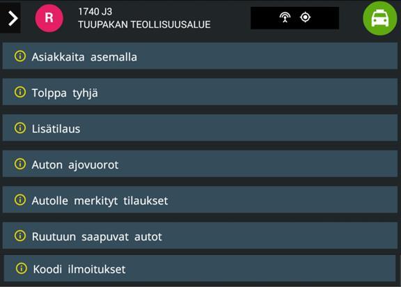 4.3 Omat Ajot Tilauksen tallennus tapahtuu hyväksymällä tilaus, minkä jälkeen painetaan tallenna ikonia.