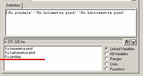 Niikaua kui komponendid pole definitsiooni kaudu omavahel seotud on nende vahelisel lingil kollase märgiga trellid.