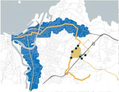 Alueen sisällä sähköistetty liikenne. Energiakonsepti. CHP kaasutetulla hakkeella. Ympäristökonsepti. Jatkuvat ehjät viherkaistat; liikuntareitit.