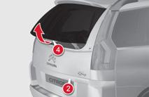 AVAAMINEN Avattava takalasi Takaluukun avaaminen Modubox (CITROËN C4 Picasso) Avattava takalasi helpottaa pääsyä tavaratilaan silloin, kun auto on pysäköity lähelle seinää tai toista ajoneuvoa.
