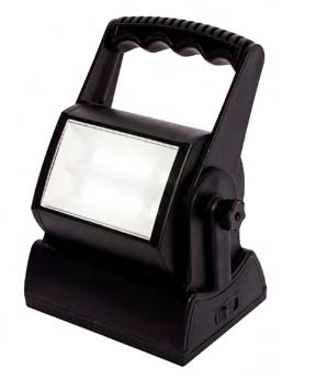 Inexpensive and handy-sized working lights with adjustable light angle. The Worky flood light is chargeable and the lamp also works as a power bank.