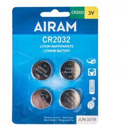 BATTERY AIRAM LITHIUM BATTERY CR1216 1/BL CR2025 3V CR2032 3V CR2032 4/BL nr 8710513