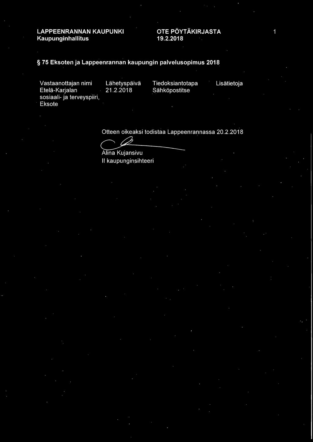Etelä-Karjalan sosiaali- ja terveyspiiri, Eksote Lähetyspäivä 21