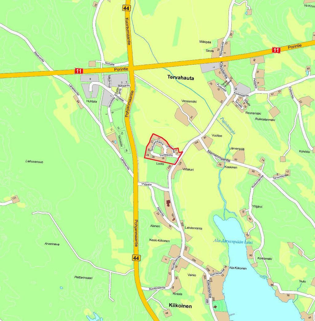 Sastamalan kaupunki 3 2.3. VAIKUTUSALUE KUVA 3: Asemakaavan sijainti opaskartalla. Kaavan vaikutukset ovat itse suunnittelualuetta laajemmat, kuten esim. vaikutukset palveluiden saatavuuteen.
