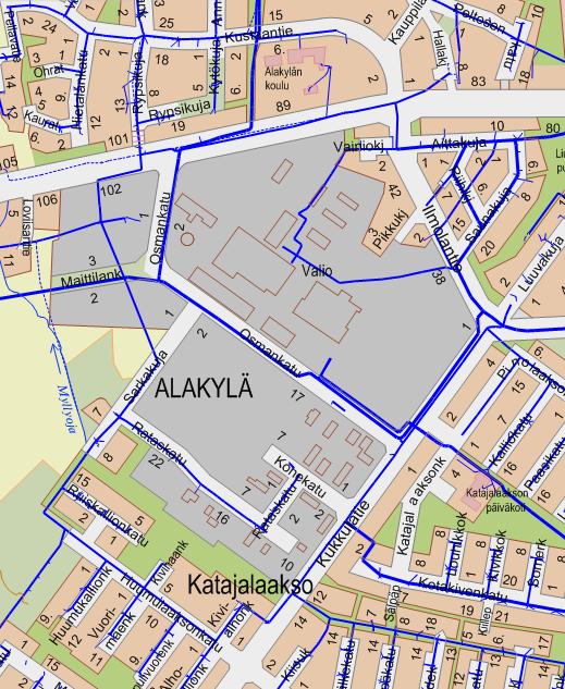 Asemakaavan selostus () Alakylä,. Kaupunginosa, korttelit (osa) ja 00