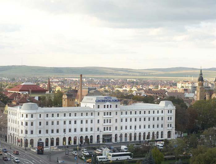 Hotelli Continental Forum / Sibiu **** Unirii-aukiolla lähellä Sibiun historiallista keskustaa sijaitseva hotelli. Buffet-aamiainen.