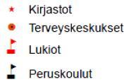 Etelä-Kymenlaakson myymälät (A.C. Nielsen 2013). Lähde Kymenlaakson liitto, Kymenlaakson palveluverkkoselvitys 2013.