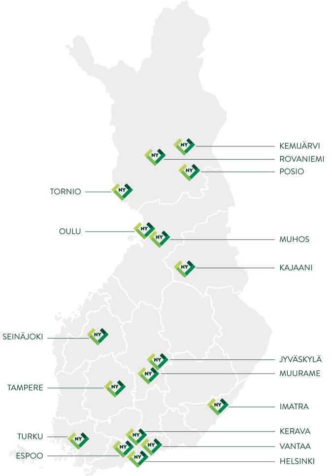 TUKENA 17 ERI PAIKKAKUNNALLA yli 40 yksikköä tai toimipistettä eri puolilla Suomea yli 4000 lasta,