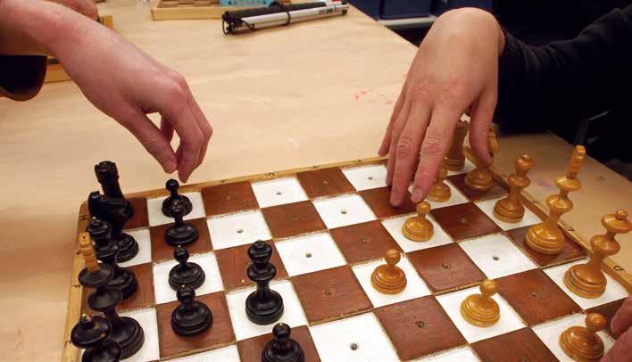 Shakkikerhon harjoitusilta.