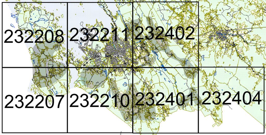 Selvityksen pohjamateriaalina on käytetty Kokkolan kaupungin paikkatietoaineistoja ja Maanmittauslaitoksen peruskarttoja (Kuva 2.).