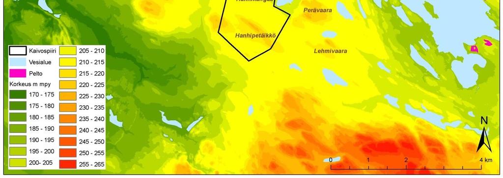 Suunnitteilla olevat toiminnot sijoittuvat kaivospiirin alueelle, joka on ympäristöineen pääosin metsätalouskäytössä ja jossa asutus on hajaluonteista ja vähäistä.