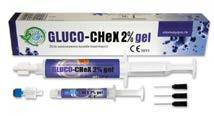 JH HAMMASTUOTE JUURIHOITO Juurikanavamateriaalit ja puhdistusaineet Gluco Chex 2% -geeli Pakkaus sisältää 1 x 5ml ruisku ja 5 viejäkärkeä. Klooriheksidiinidiglukonaatti 2%.