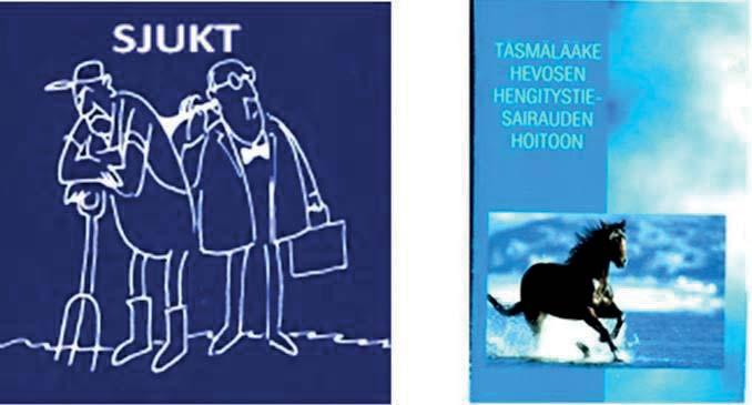 66 Sisäilmayhdistys raportti 36 Kuva 1. Hufvudstadsbladet 1.2. 1990. Maanviljelijät todettiin maan sairaimmaksi ammattikunnaksi. TUTKIMUKSEN TOTEUTTAMINEN Kuva 2. Hevosten puhkurilääkkeen mainos.