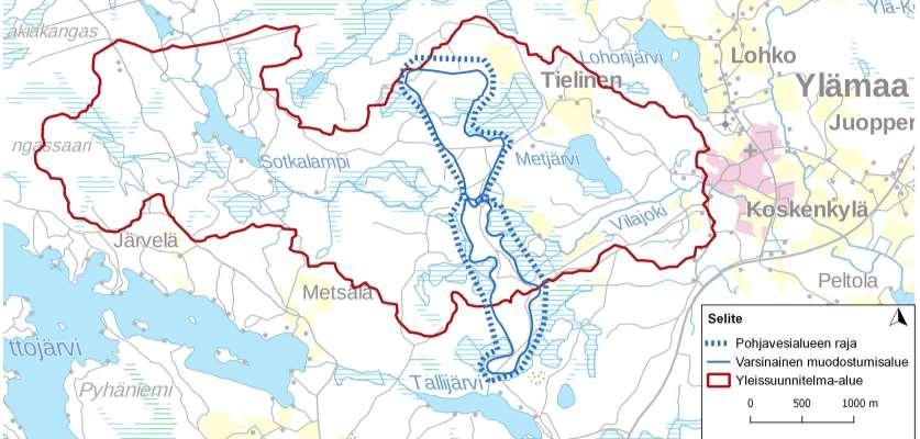 Pohjavesialueet Valuma-alueella sijaitsee kaksi vedenhankintaan