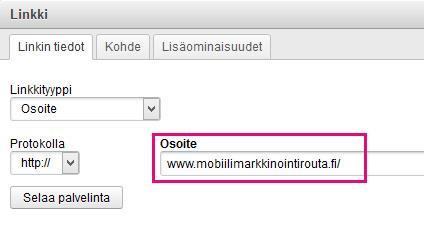 11 Linkkien tekeminen Tekstieditorissa maalaa sana(t) josta haluat tehdä linkin. Työkalurivillä klikkaa Linkkiä. Linkki-ikkuna avautuu.