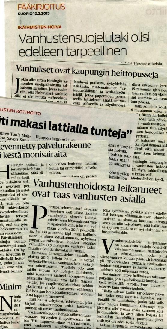 Vanhuspalvelut paljon julkisuutta Laitoshoidon purkaminen palvelut kotiin miten huonokuntoiset saavat palveluita, pärjäävät ja pystyvät maksamaan palvelut