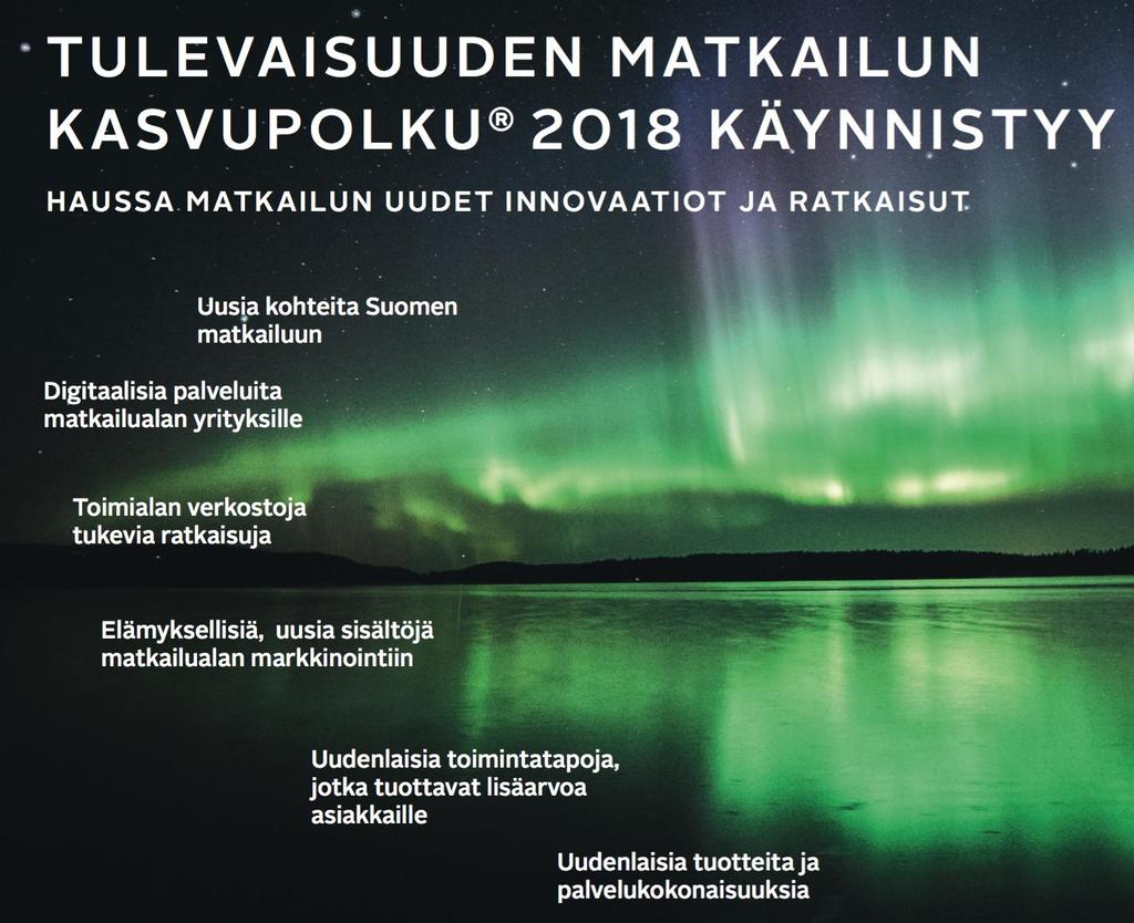 Kasvu Open 2018 Tulevaisuuden matkailun Kasvupolku starttaa!