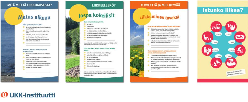 uva. Työpaikkavalmentajille jaettua materiaalia liikuntaneuvonnan tueksi.