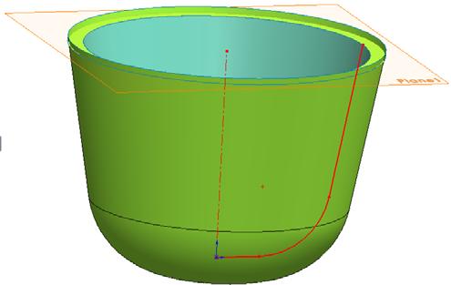 Tee yhteen liitetyistä pinnoista tilavuusmalli Close Surface työkalulla. Lopputuloksena pitäisi olla yksi yhtenäinen tilavuusmalli. 5. Pyöristä nurkat ja tee lisää hellityksiä, jos vielä tarpeen.