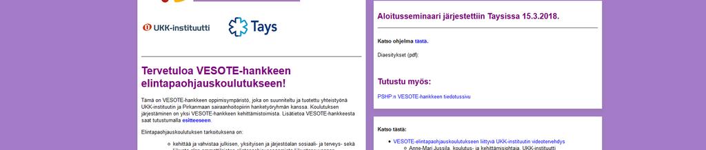 tausta- ja alkukyselyn täyttämistä Tutustu ennen opiskelua verkkoympäristön