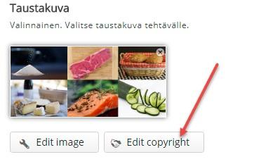 Laita kuvan tekijänoikeustiedot paikoilleen.