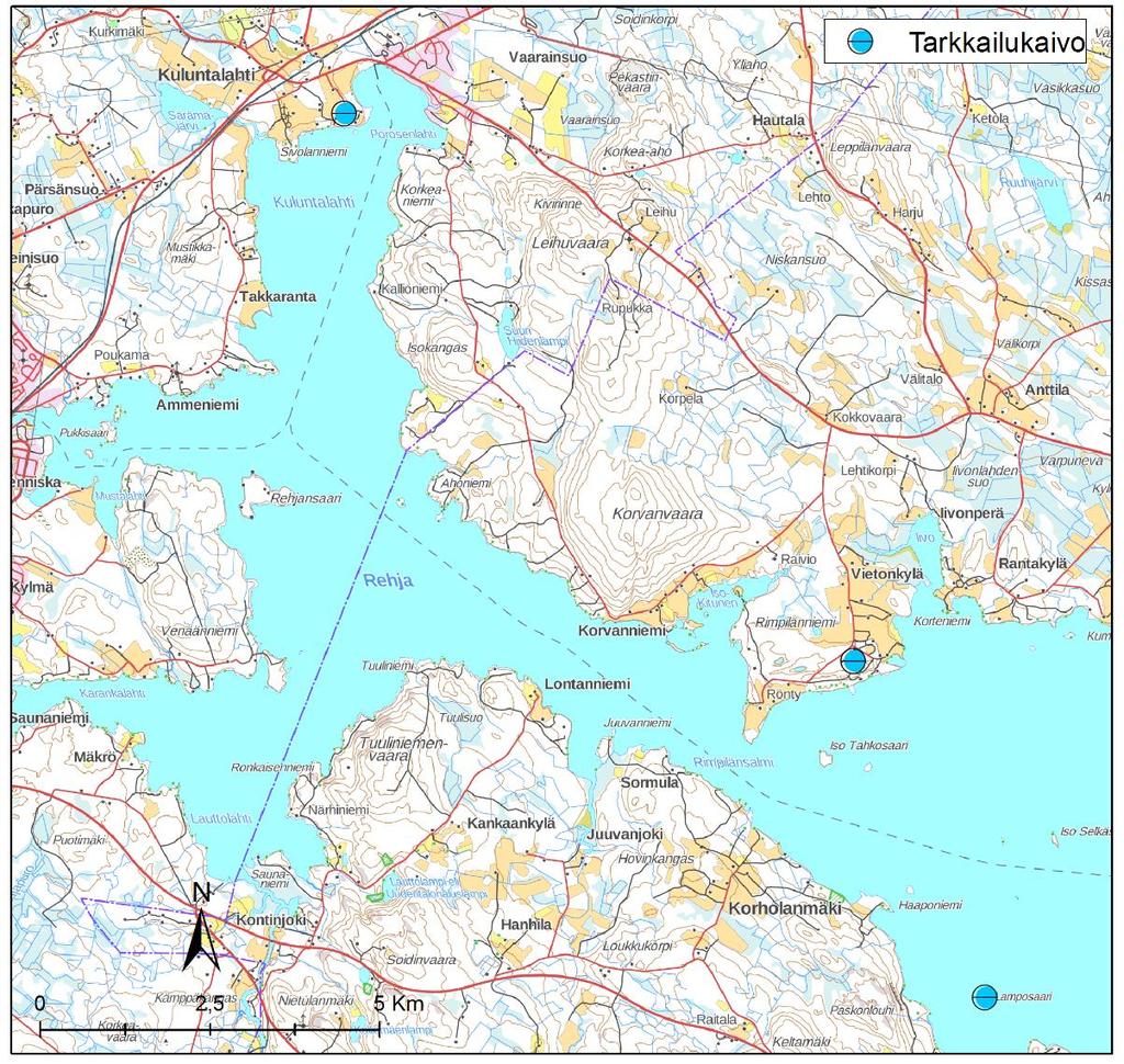 POHJAVEDET 3 Tarkkailuun liitettiin vuonna 2015 Nuasjärven purkuputken tarkkailuohjelmaan kuuluva talousvesikaivo Nuasjärven Lamposaaressa.