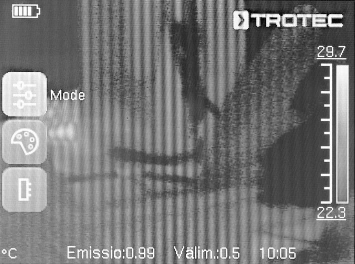 Asetus Toiminto Väri Vihreä Värjää isotermit vihreiksi Musta Valkoinen Läpikuultava Loistelamput Värjää isotermit mustiksi Värjää isotermit valkoisiksi Esitä isotermit läpikuultavina Värjää isotermit