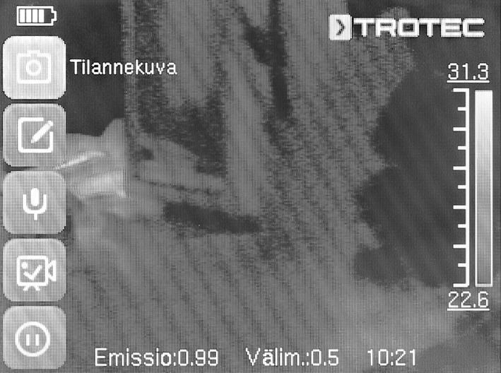 Valikko Taltio Tässä valikossa voidaan tehdä seuraavat asetukset: Alavalikko Muokkaa tilannekuvaa Symboli Asetus Toiminto Tilannekuva Ota tilannekuva Muokkaa Muokkaa tilannekuvaa Puheen taltiointi