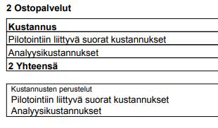 OSTOPALVELUT Riittävä avaus hankesuunnitelman taustalomakkeisiin Tarkempi yksilöinti Tarkemmat perustelut Perustelukenttään tulee kirjata